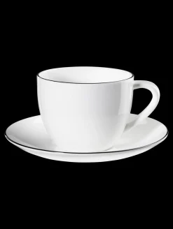 ASA Selection cappuccinotasse mit unterteller, ligne noire