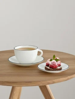 ASA Selection cappuccinotasse mit unterteller, ligne noire