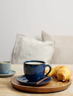 ASA Selection cappuccinotasse mit unterteller, midnight blue