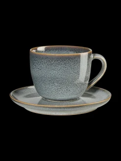 ASA Selection cappuccinotasse mit unterteller, denim