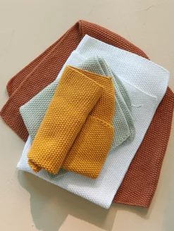 ASA Selection 2er set baumwolltuch gestrickt, weiß