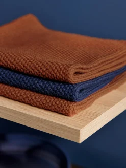 ASA Selection 2er set baumwolltuch gestrickt,deep blue