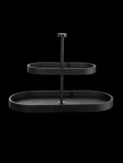 ASA Selection etagere 2-stufig, oval, schwarz