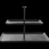 ASA Selection etagere 2-stufig, rechteckig, schwarz