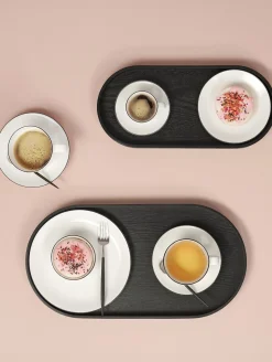 ASA Selection kaffeetasse mit unterteller, ligne noire
