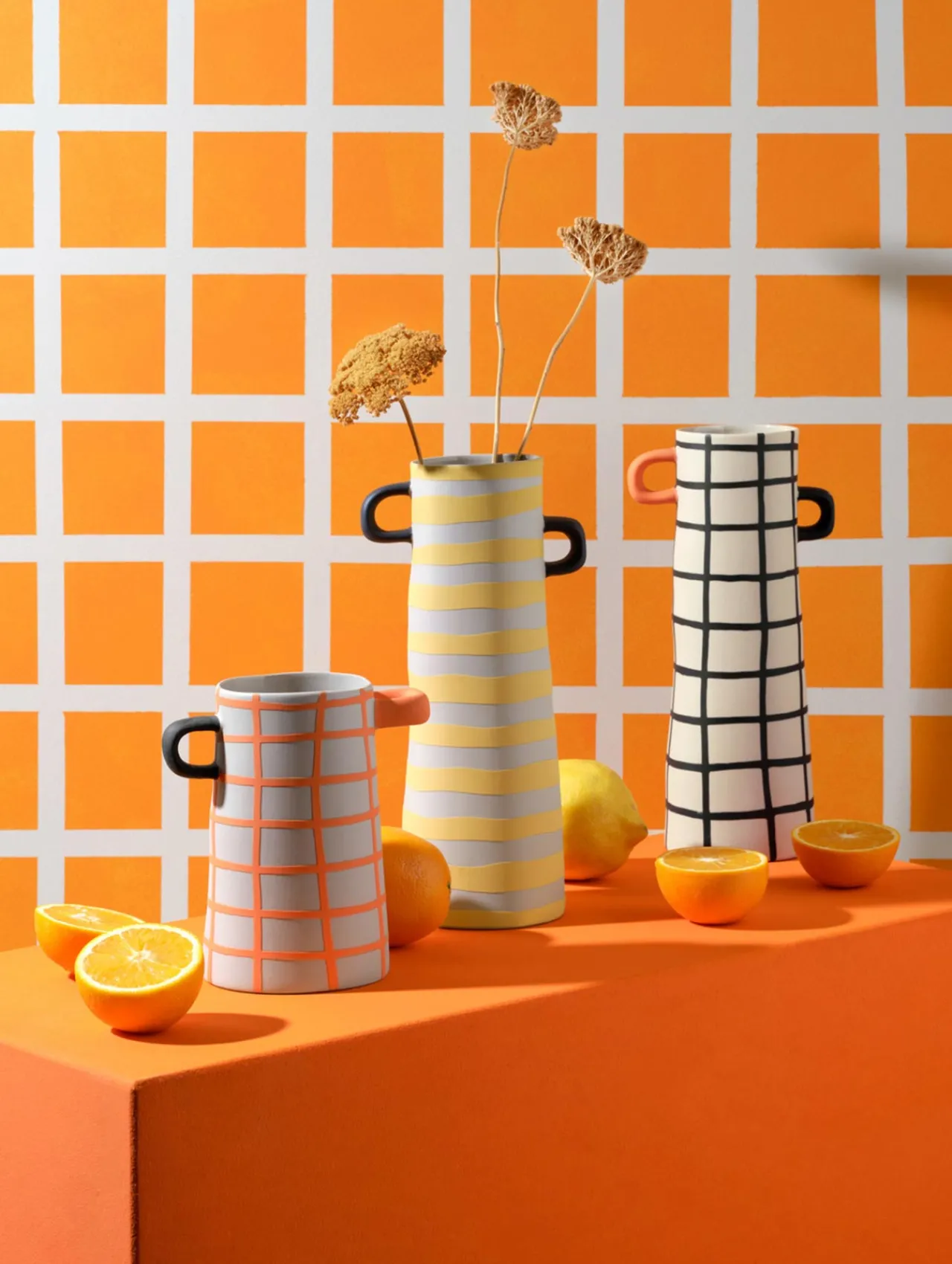 ASA Selection vase, orange gestreift