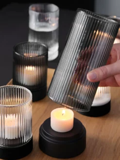 ASA Selection windlicht mit porzellanfuß, grey